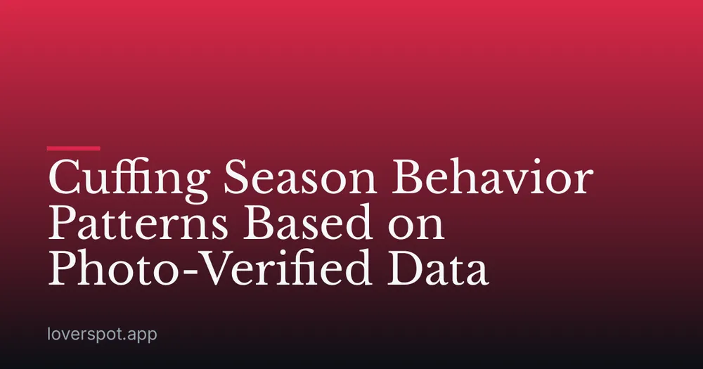 Cuffing Season Behavior Patterns Based on Photo-Verified Data
