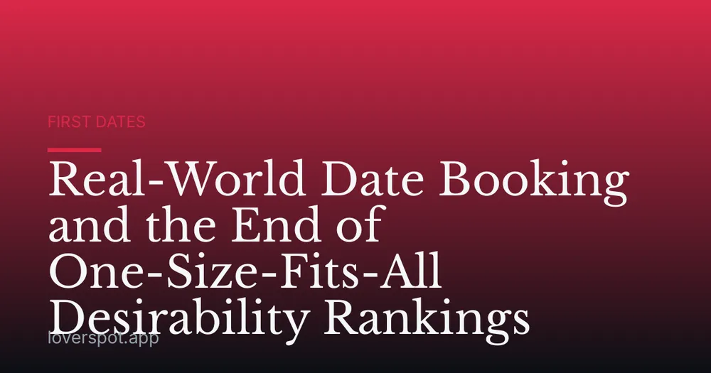 Real-World Date Booking and the End of One-Size-Fits-All Desirability Rankings