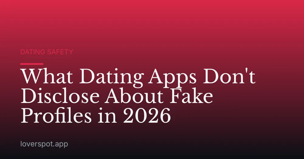 What Dating Apps Don't Disclose About Fake Profiles in 2026