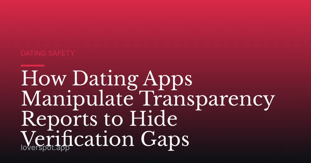 How Dating Apps Manipulate Transparency Reports to Hide Verification Gaps