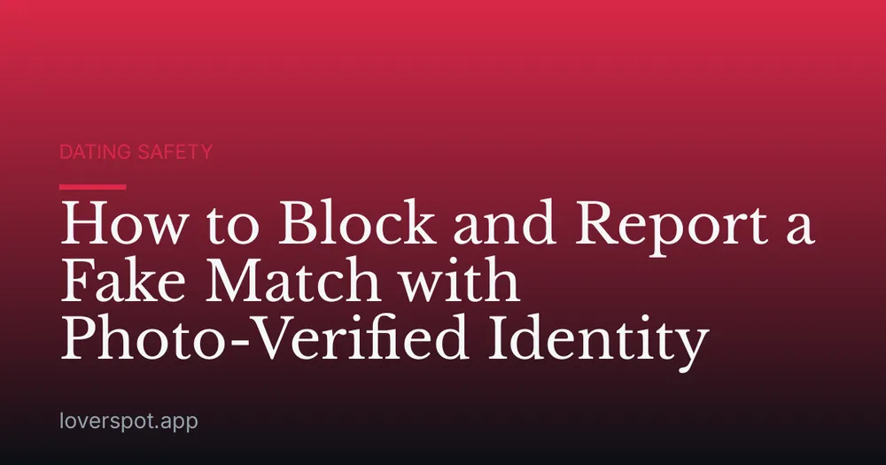 How to Block and Report a Fake Match with Photo-Verified Identity