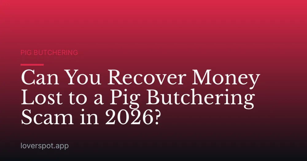 Can You Recover Money Lost to a Pig Butchering Scam in 2026?
