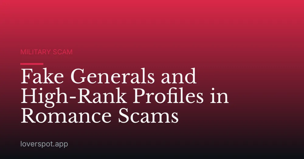 Fake Generals and High-Rank Profiles in Romance Scams