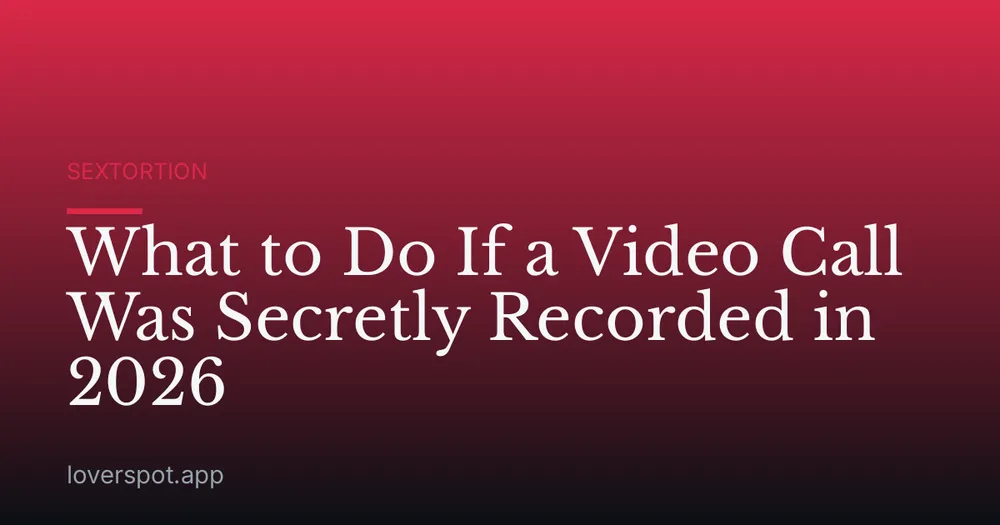 What to Do If a Video Call Was Secretly Recorded in 2026