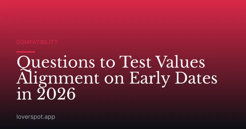 Questions to Test Values Alignment on Early Dates in 2026