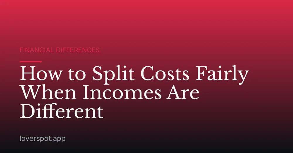How to Split Costs Fairly When Incomes Are Different