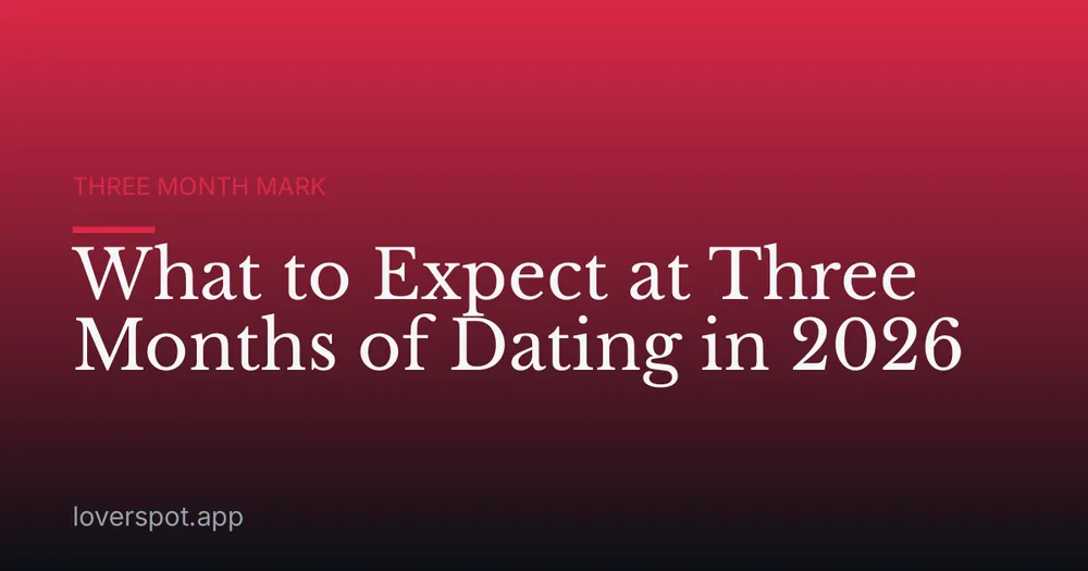 What to Expect at Three Months of Dating in 2026