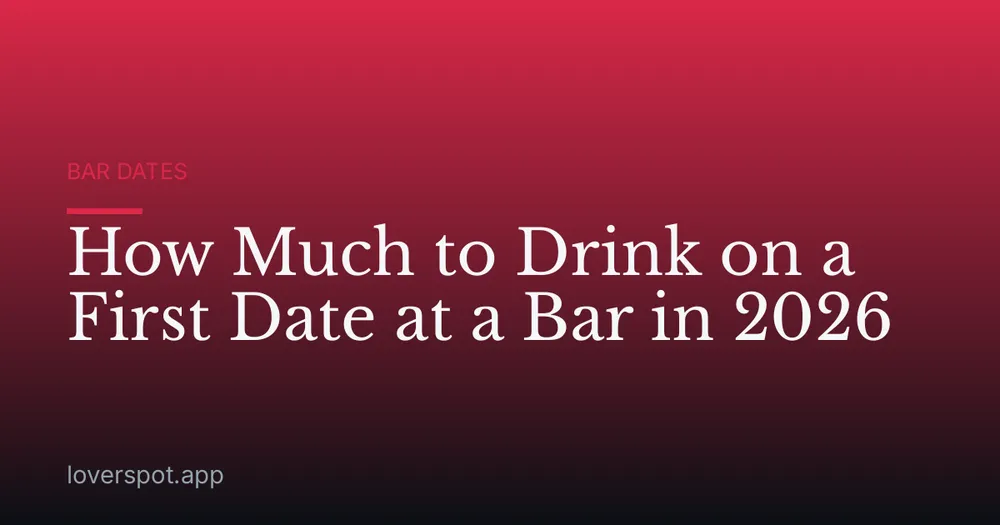 How Much to Drink on a First Date at a Bar in 2026