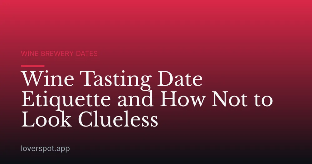 Wine Tasting Date Etiquette and How Not to Look Clueless