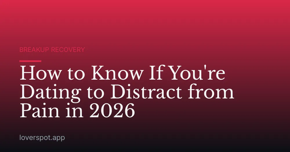 How to Know If You're Dating to Distract from Pain in 2026