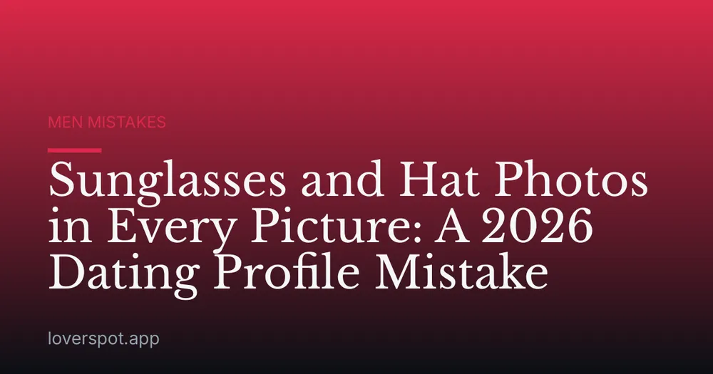 Sunglasses and Hat Photos in Every Picture: A 2026 Dating Profile Mistake