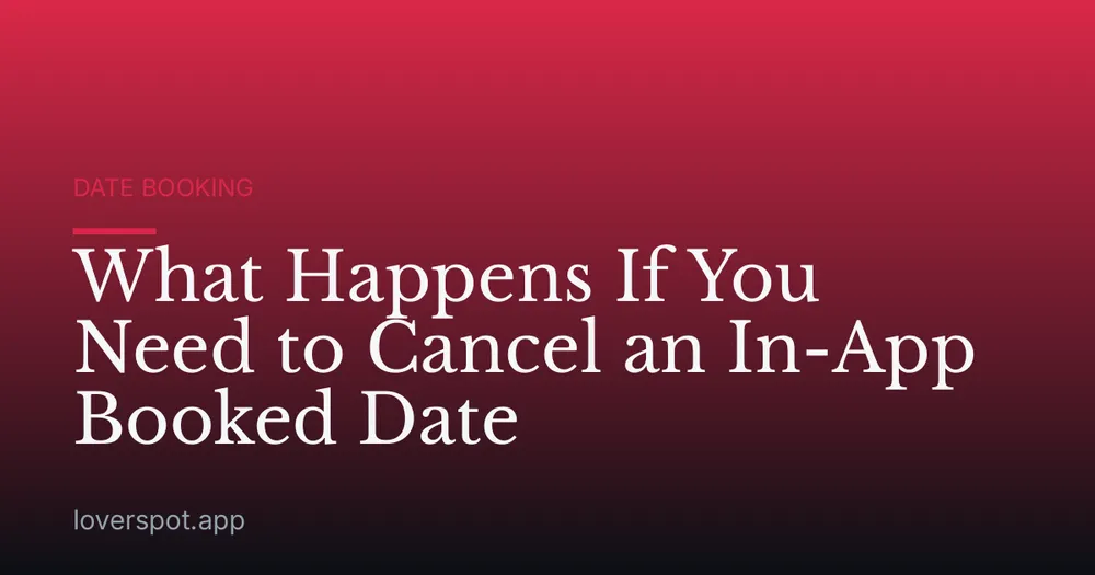 What Happens If You Need to Cancel an In-App Booked Date