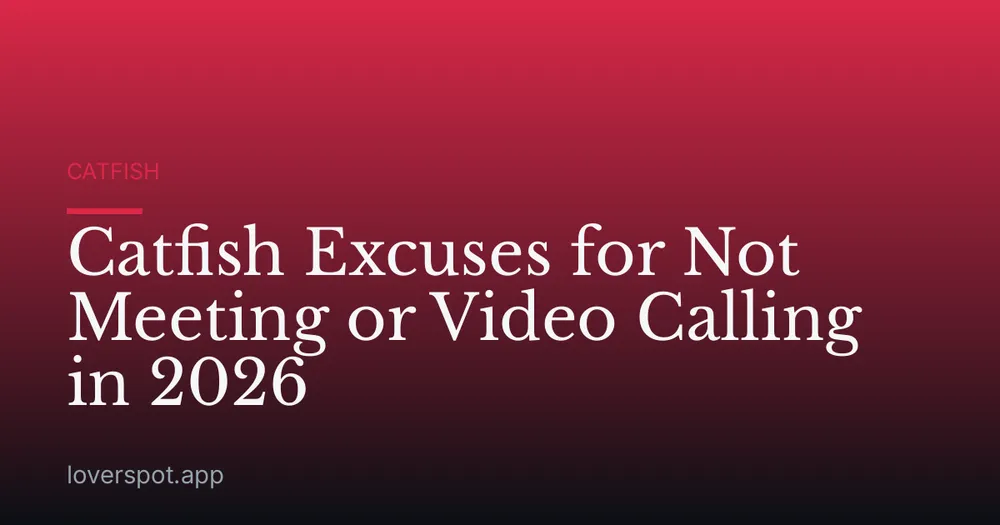 Catfish Excuses for Not Meeting or Video Calling in 2026