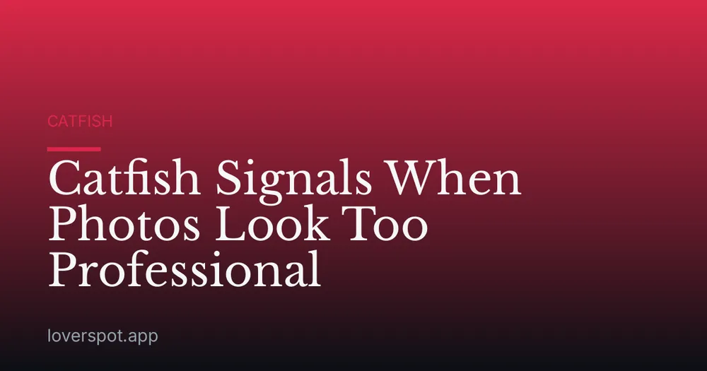 Catfish Signals When Photos Look Too Professional