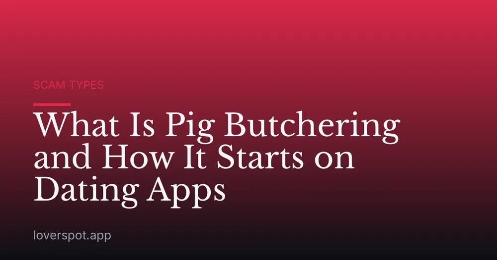 What Is Pig Butchering and How It Starts on Dating Apps