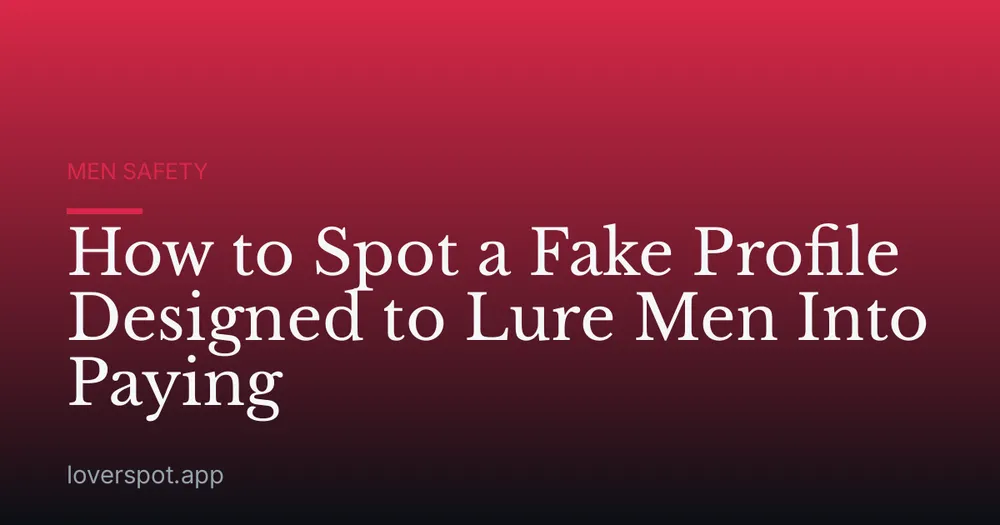 How to Spot a Fake Profile Designed to Lure Men Into Paying