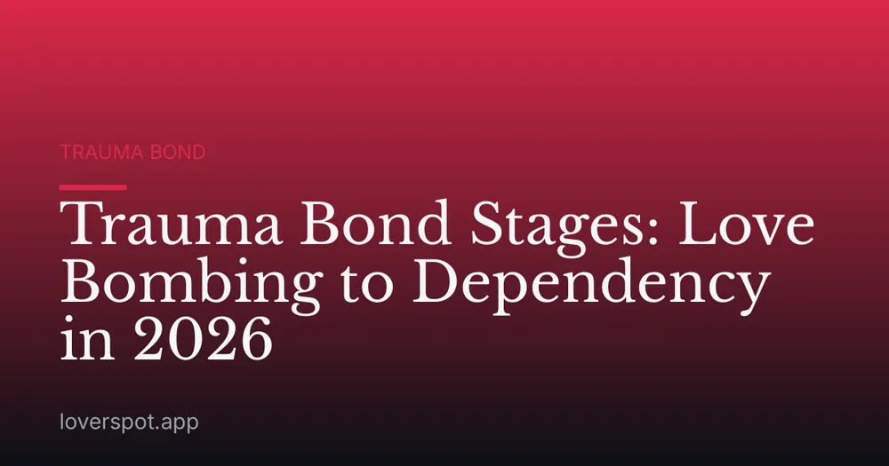 Trauma Bond Stages: Love Bombing to Dependency in 2026