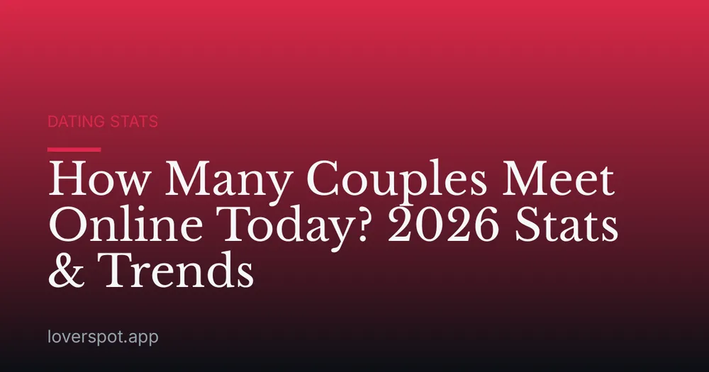 How Many Couples Meet Online Today? 2026 Stats & Trends