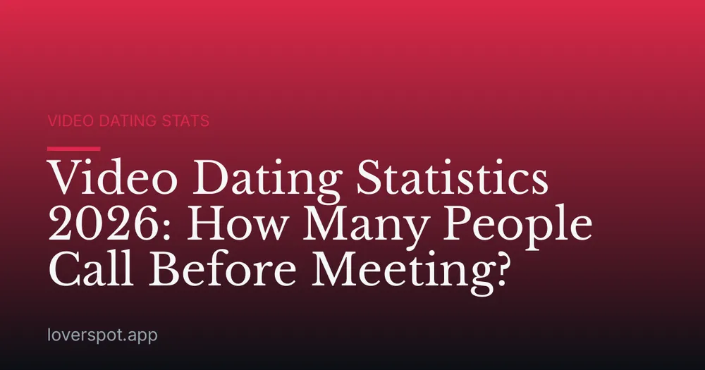 Video Dating Statistics 2026: How Many People Call Before Meeting?