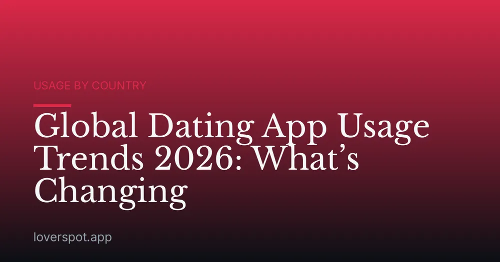 Global Dating App Usage Trends 2026: What’s Changing