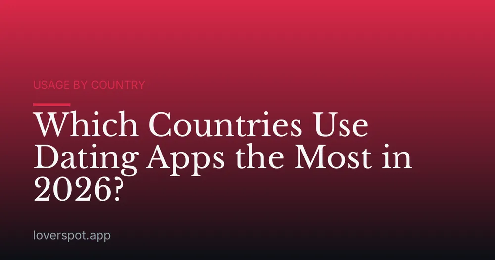 Which Countries Use Dating Apps the Most in 2026?