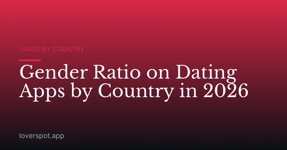 Gender Ratio on Dating Apps by Country in 2026