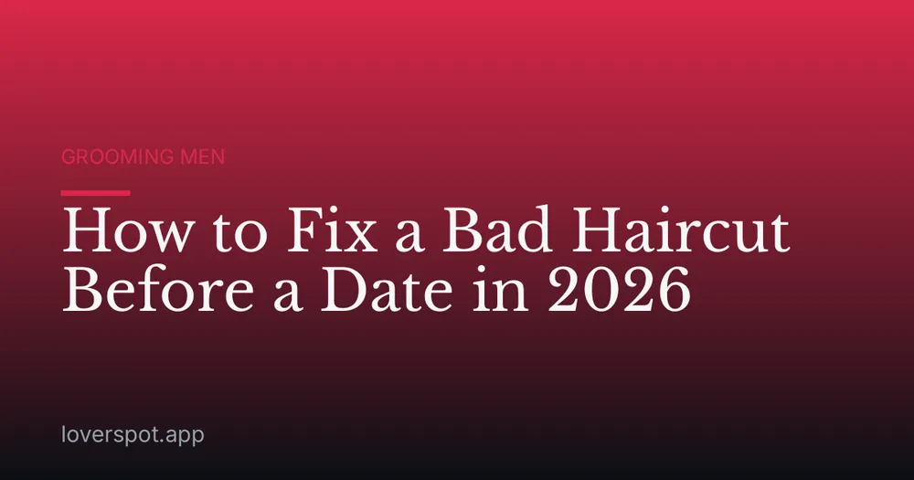 How to Fix a Bad Haircut Before a Date in 2026