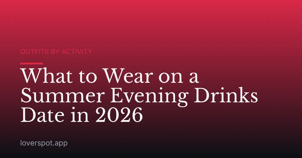 What to Wear on a Summer Evening Drinks Date in 2026
