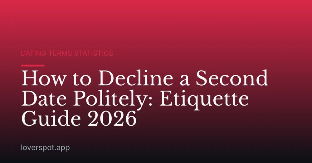 How to Decline a Second Date Politely: Etiquette Guide 2026