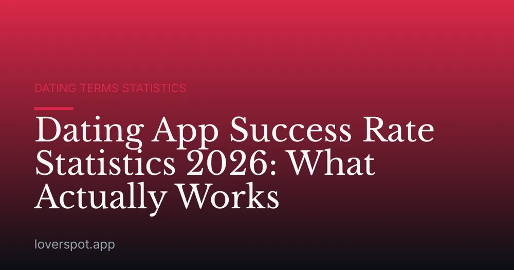 Dating App Success Rate Statistics 2026: What Actually Works