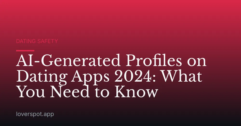 AI-Generated Profiles on Dating Apps 2024: What You Need to Know