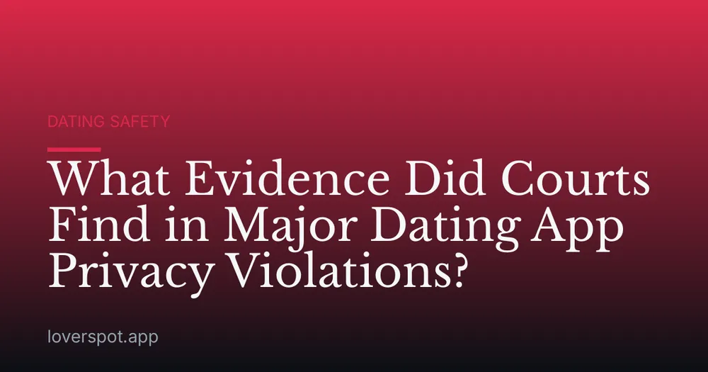 What Evidence Did Courts Find in Major Dating App Privacy Violations?