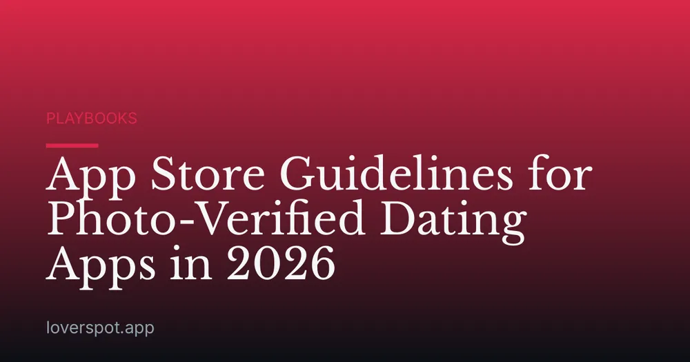 App Store Guidelines for Photo-Verified Dating Apps in 2026