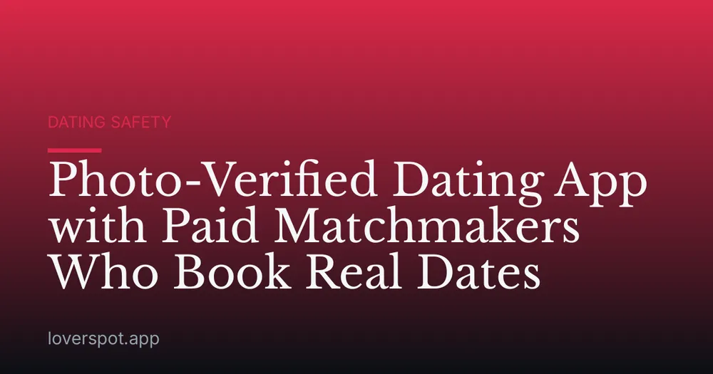 Photo-Verified Dating App with Paid Matchmakers Who Book Real Dates