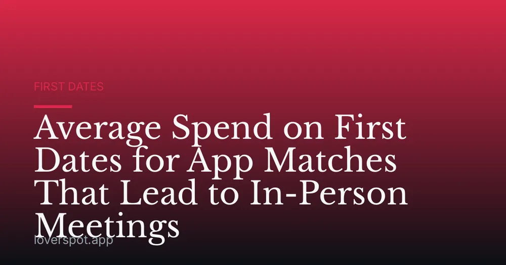 Average Spend on First Dates for App Matches That Lead to In-Person Meetings