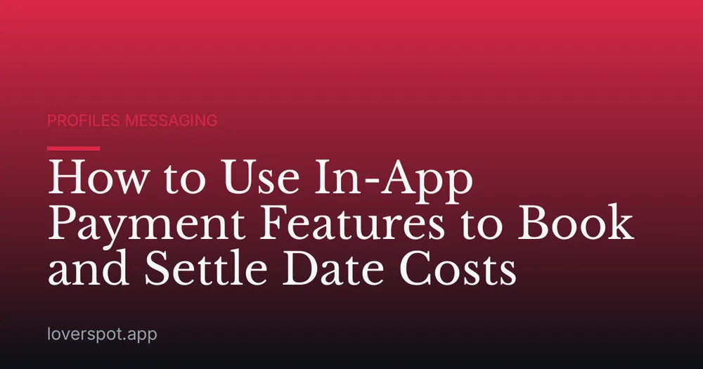 How to Use In-App Payment Features to Book and Settle Date Costs