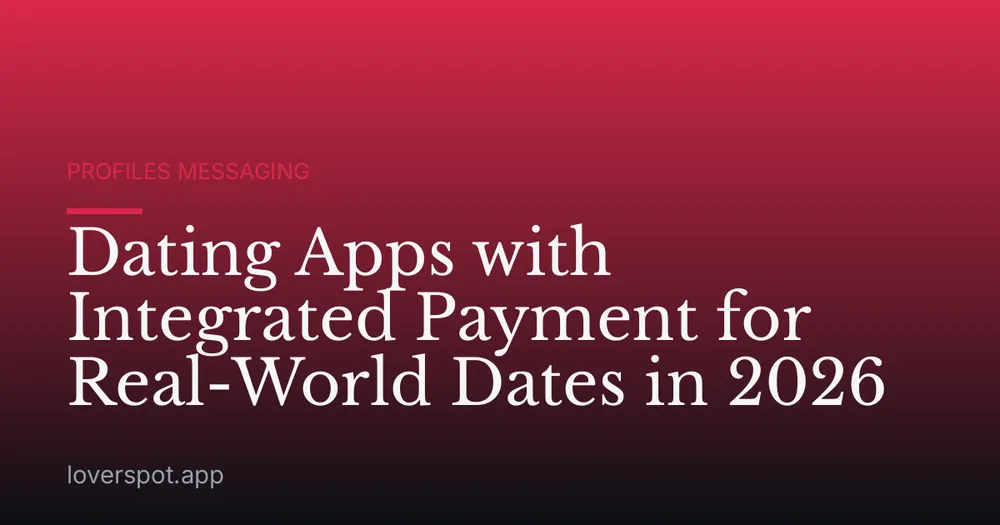Dating Apps with Integrated Payment for Real-World Dates in 2026