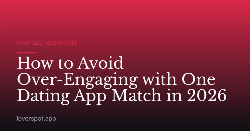 How to Avoid Over-Engaging with One Dating App Match in 2026