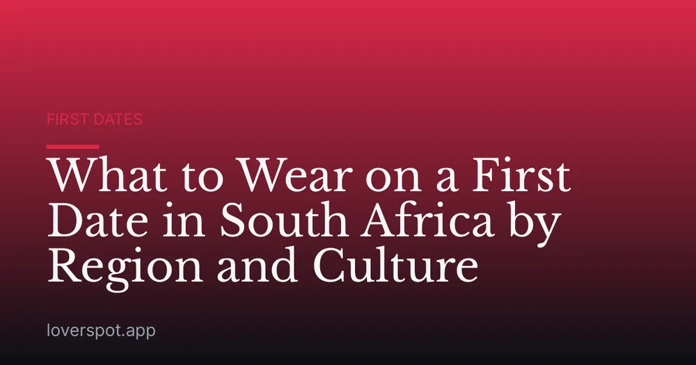 What to Wear on a First Date in South Africa by Region and Culture