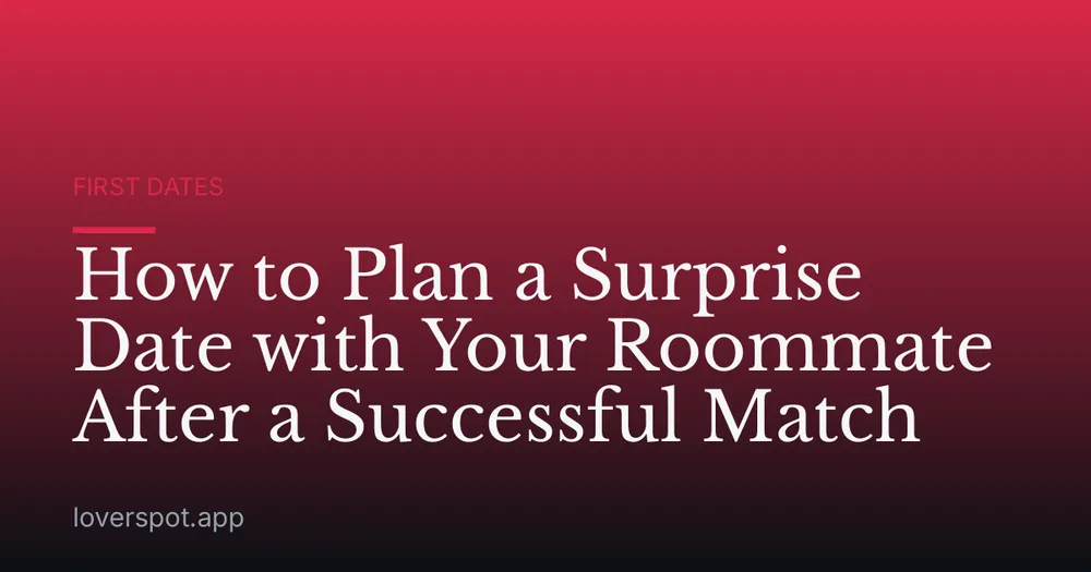 How to Plan a Surprise Date with Your Roommate After a Successful Match