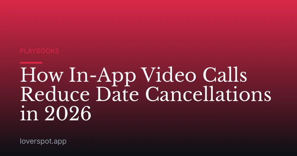 How In-App Video Calls Reduce Date Cancellations in 2026