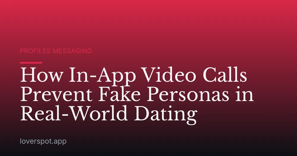 How In-App Video Calls Prevent Fake Personas in Real-World Dating
