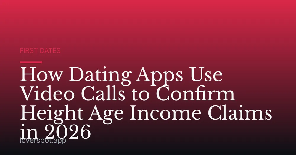How Dating Apps Use Video Calls to Confirm Height Age Income Claims in 2026