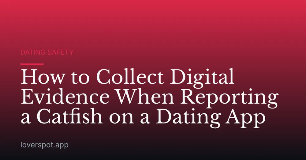 How to Collect Digital Evidence When Reporting a Catfish on a Dating App