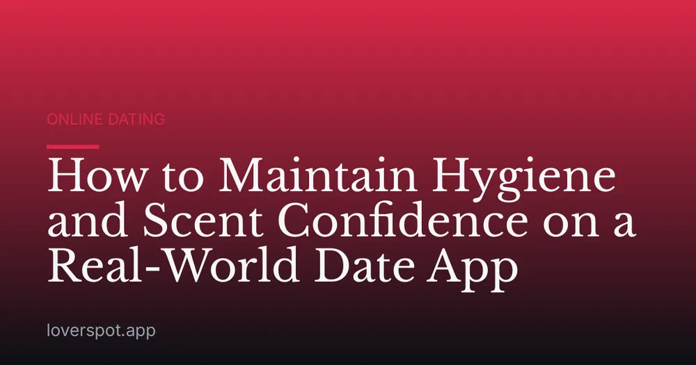 How to Maintain Hygiene and Scent Confidence on a Real-World Date App