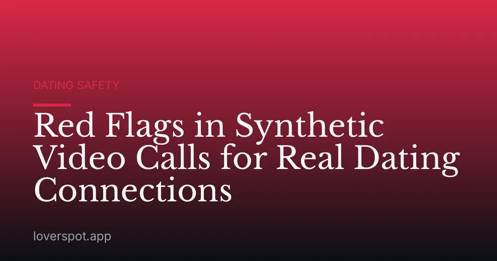 Red Flags in Synthetic Video Calls for Real Dating Connections