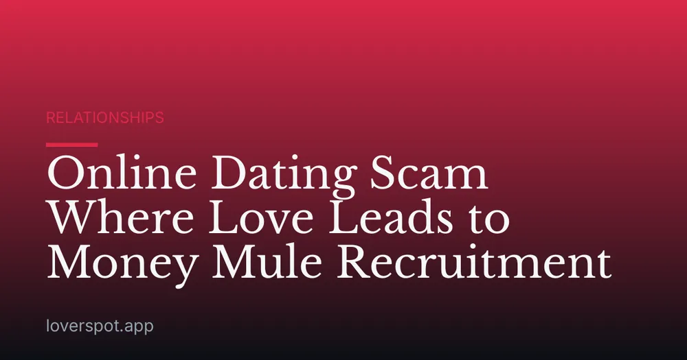 Online Dating Scam Where Love Leads to Money Mule Recruitment