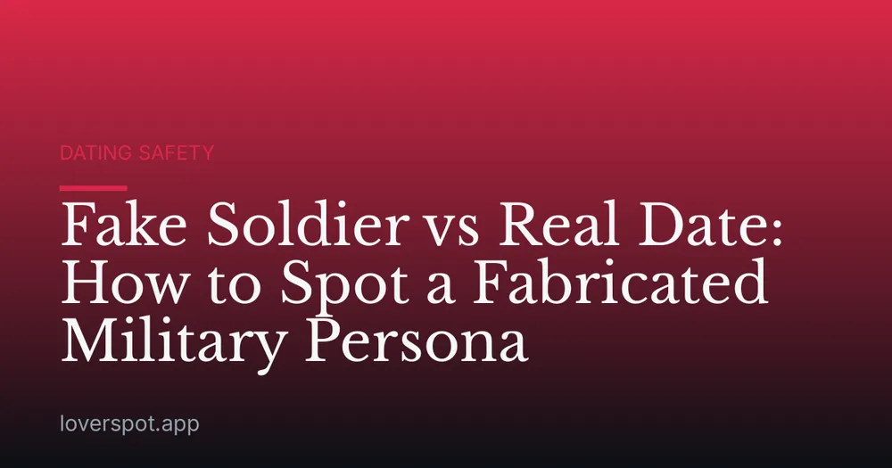 Fake Soldier vs Real Date: How to Spot a Fabricated Military Persona