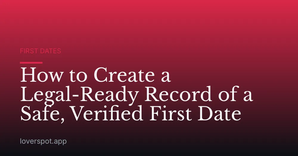 How to Create a Legal-Ready Record of a Safe, Verified First Date