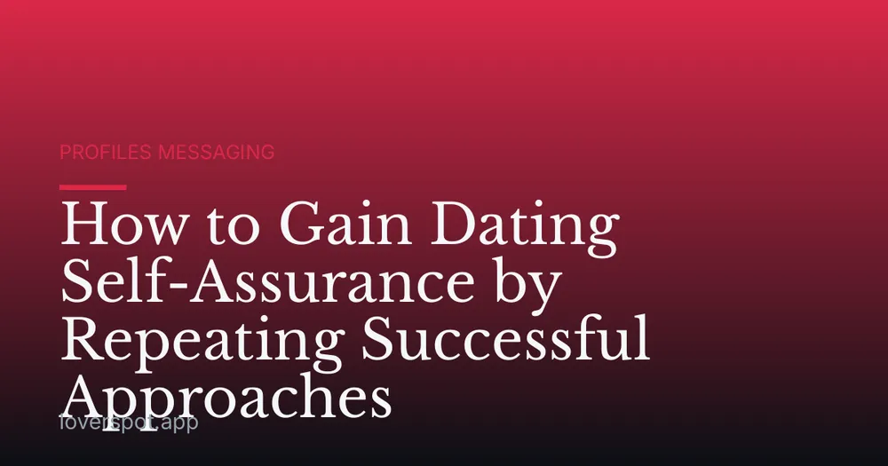 How to Gain Dating Self-Assurance by Repeating Successful Approaches